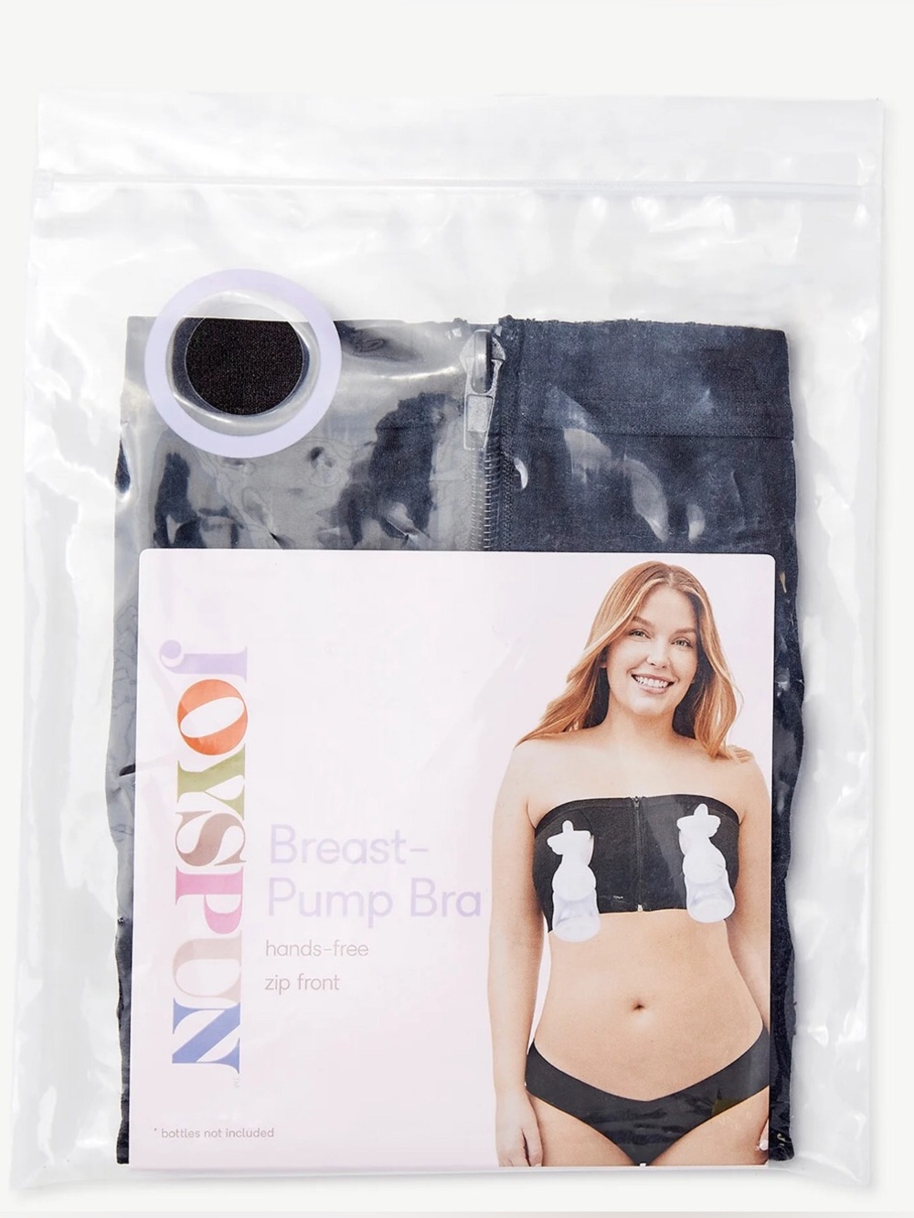 Joyspun Women's Maternity Hands-Free Nursing Pumping Bandeau Bra